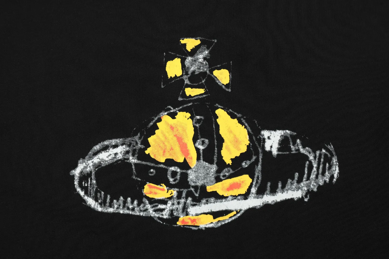 VIVI09# vivienne west wood spring new product West Queen Vivian Saturn letter embroidery printing Size: XS-L Color: black coffee